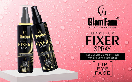 Glam Fam Makeup Fixer Spray, Long Lasting, Non-Sticky, Refreshing, For Lip Eye Face