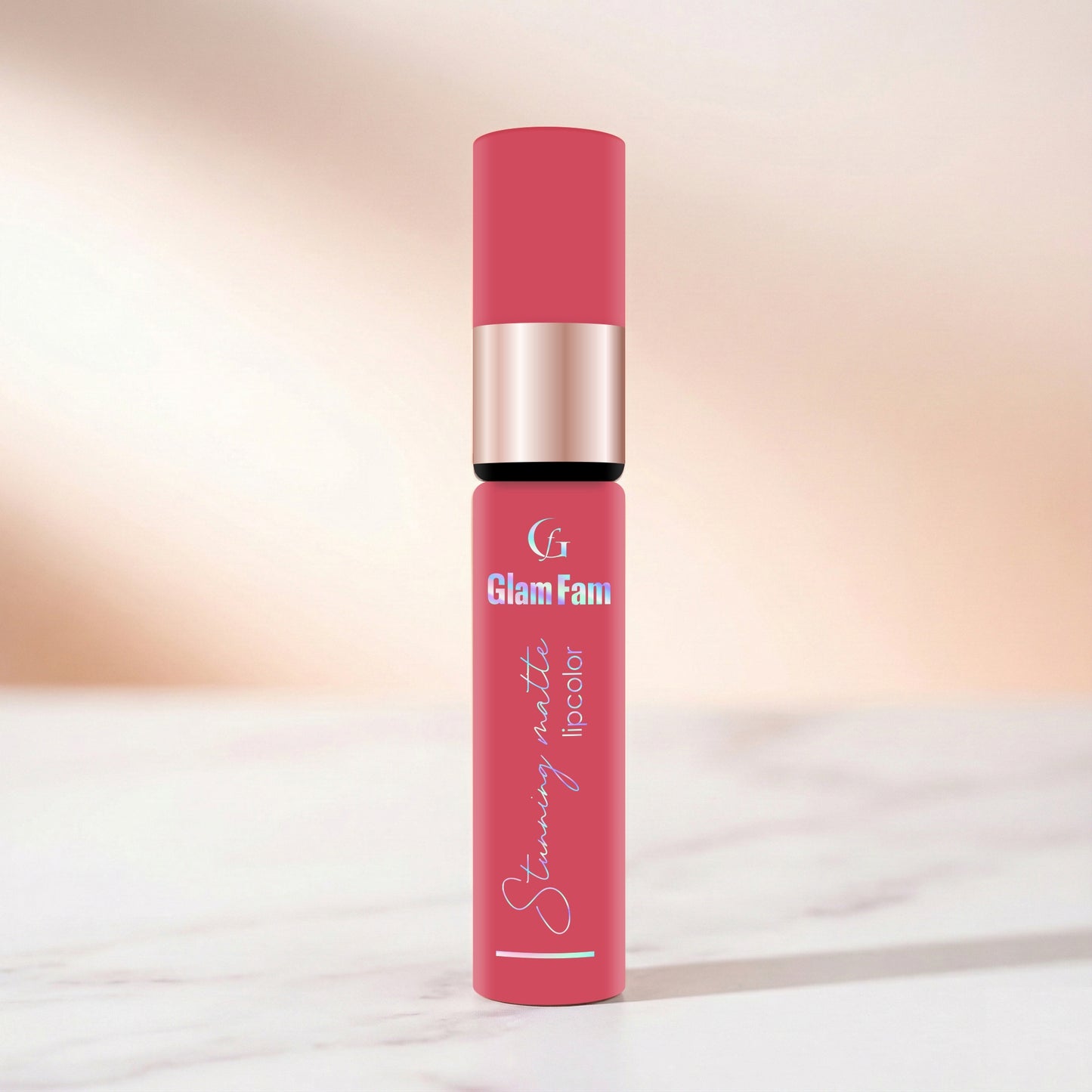 Glam Fam Stunning Matte Lip color, 5 ml (Rouge)