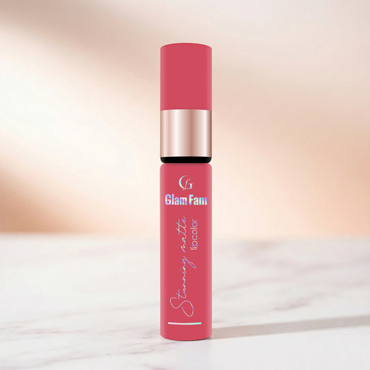 Glam Fam Stunning Matte Lip color, 5 ml (Rouge)