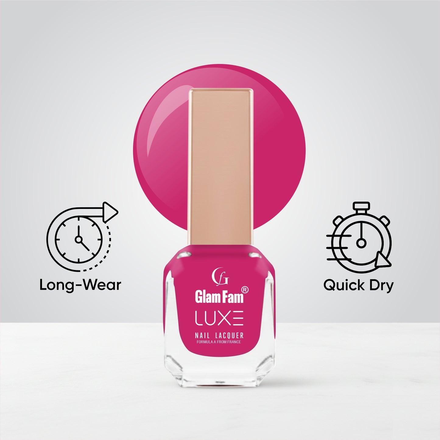 Luxe Nail Lacquer (Fuchsia)