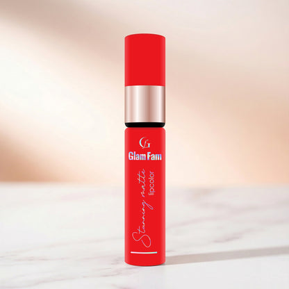 Glam Fam Stunning Matte Lip color, 5 ml (Roseatt)