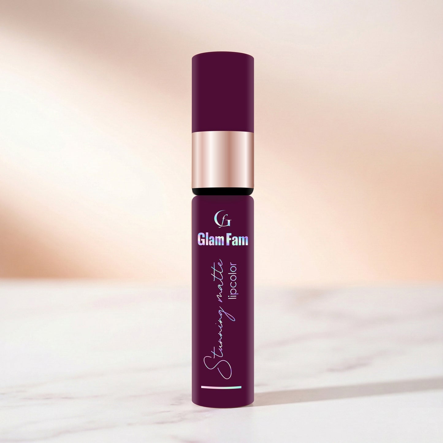 Glam Fam Stunning Matte Lip color, 5 ml (Plum)