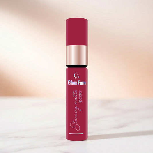 Glam Fam Stunning Matte Lip color, 5 ml (Veil Magenta)