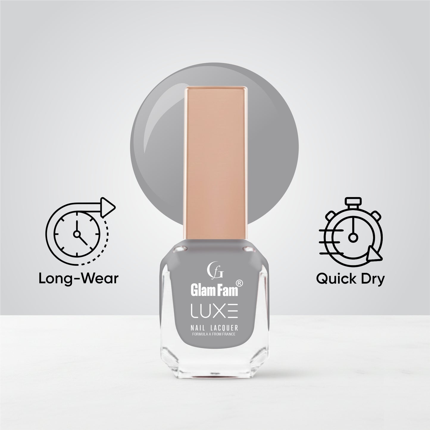 Luxe Nail Lacquer (Slate Grey)