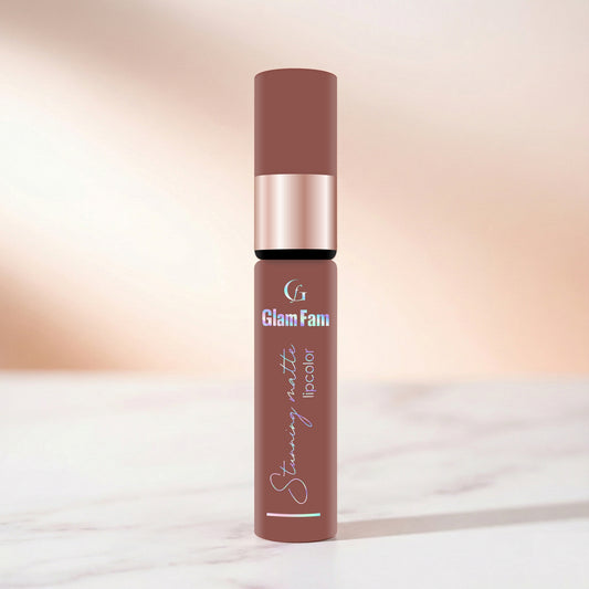 Glam Fam Stunning Matte Lip color, 5 ml (Cappuccino)