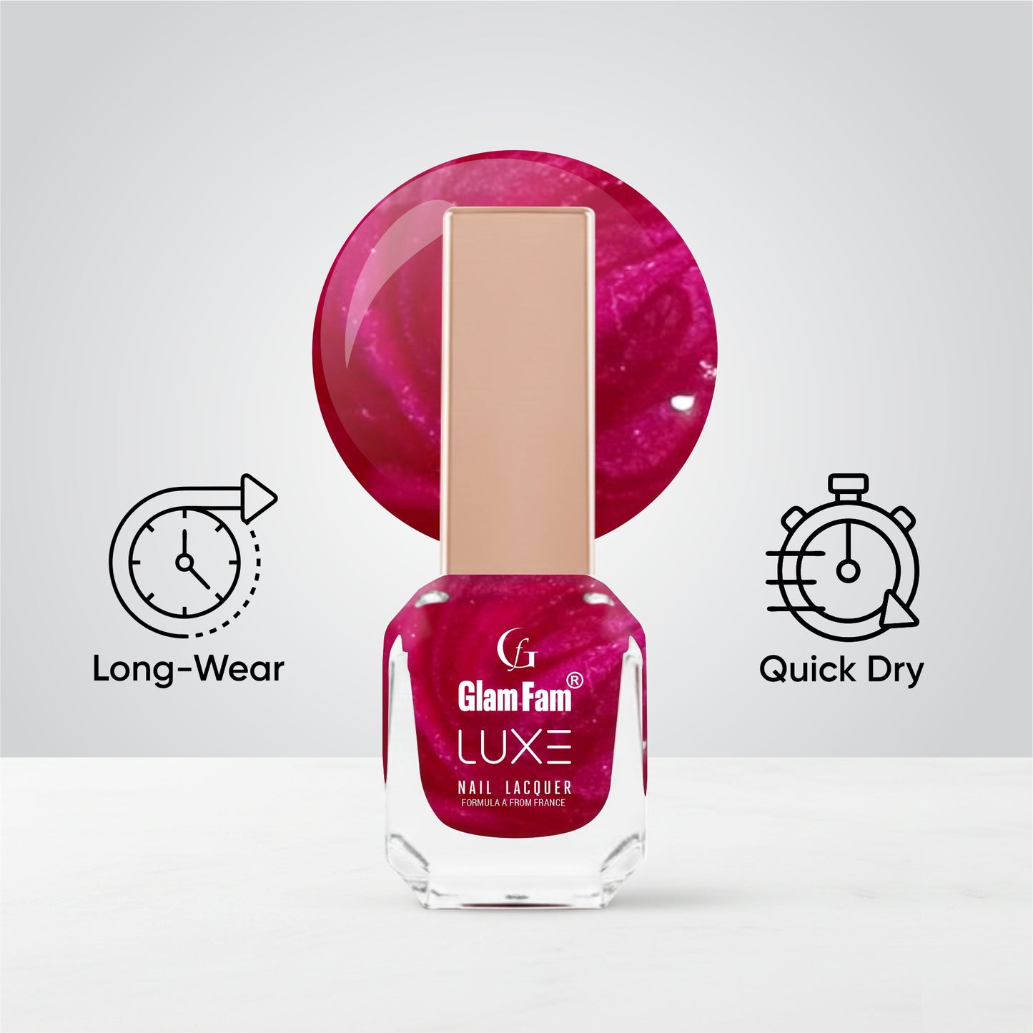 Luxe Nail Lacquer (Metallic Pink)