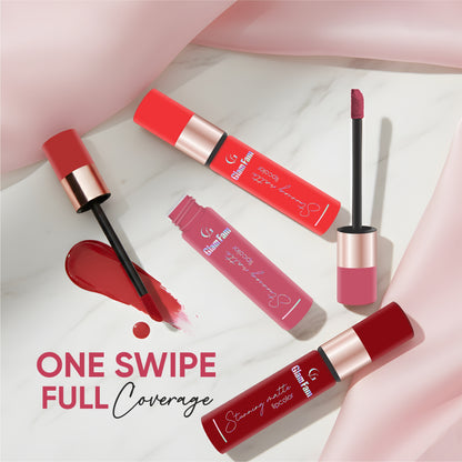Glam Fam Stunning Matte Lip color, 5 ml (Deep Maroon)