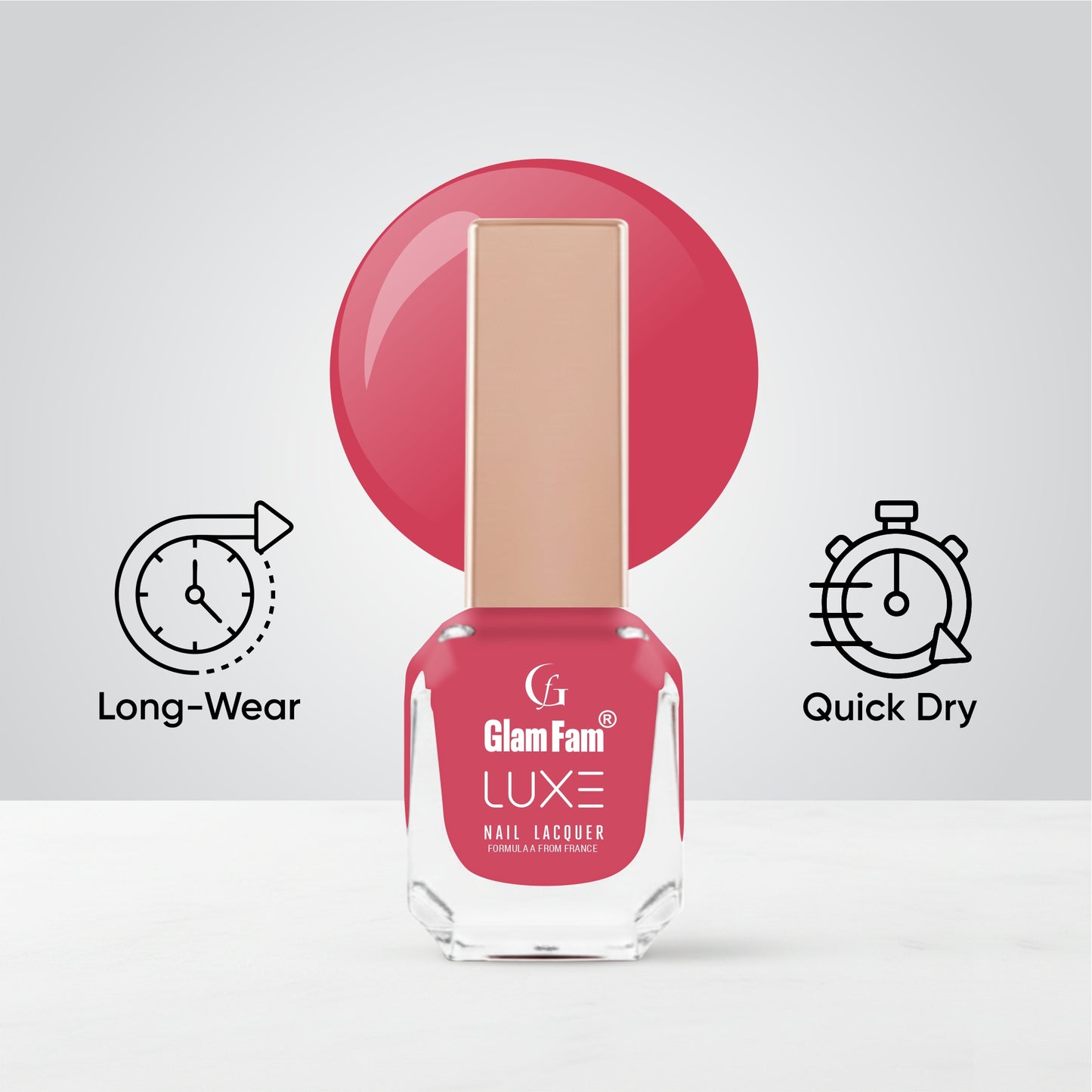 Luxe Nail Lacquer (Flaming Pink)
