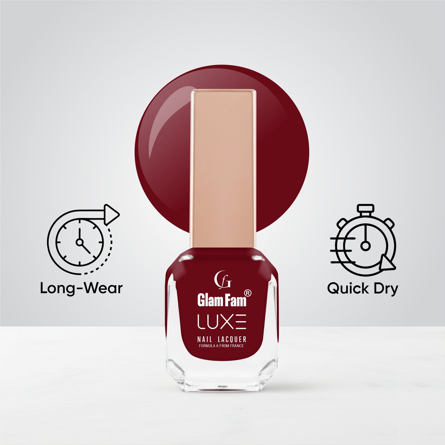 Luxe Nail Lacquer (Cherry Maroon)