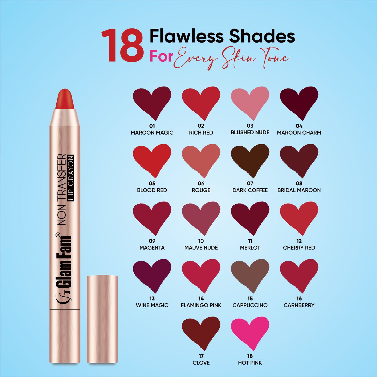 Lip Crayon Lipstick – Gold Edition