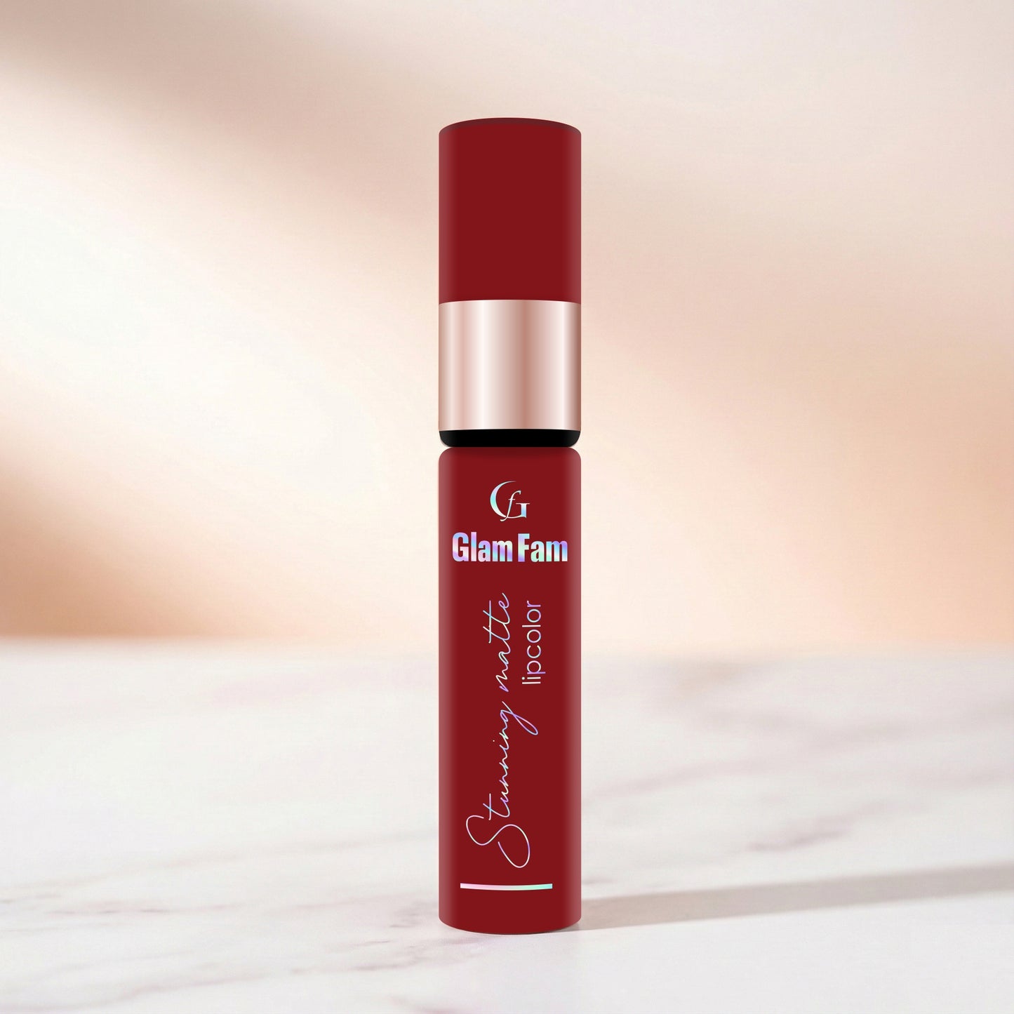 Glam Fam Stunning Matte Lip color, 5 ml (Royal Maroon)
