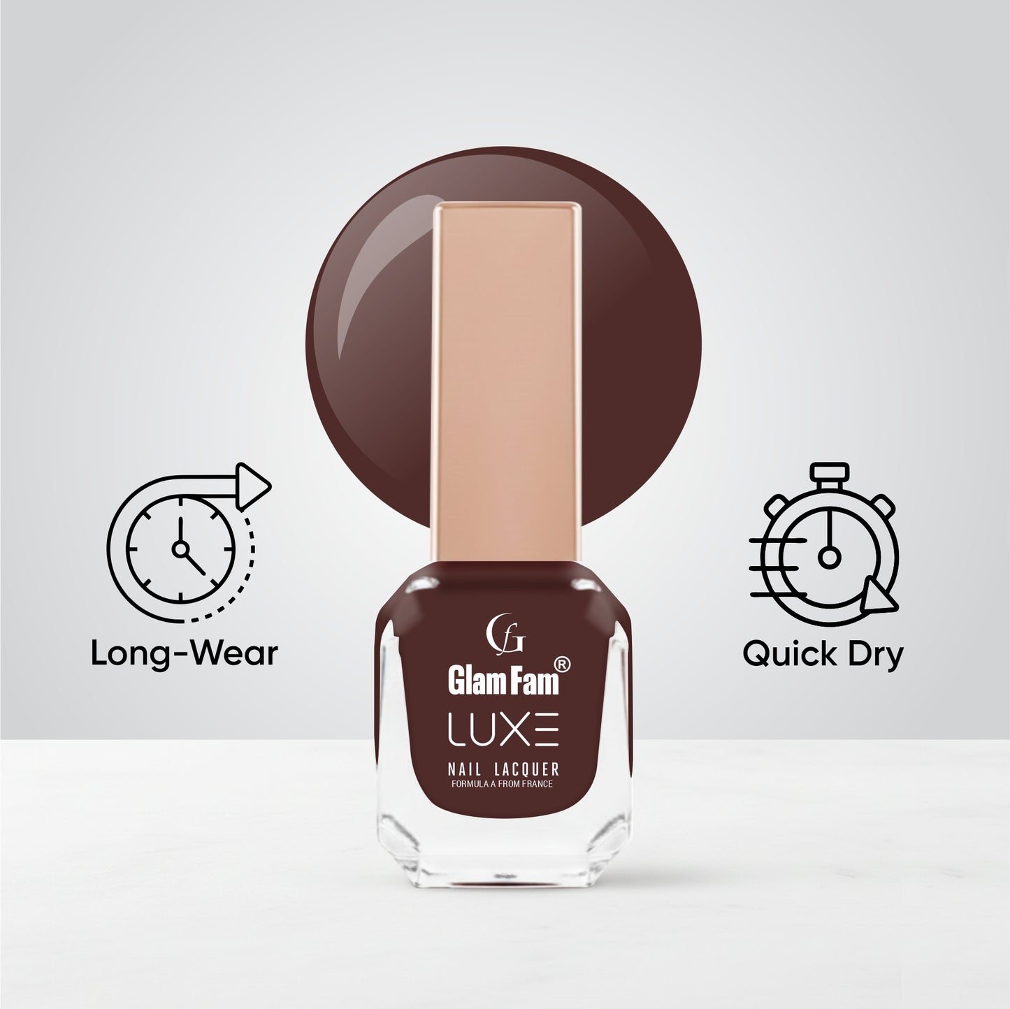 Luxe Nail Lacquer (Dark Brown)
