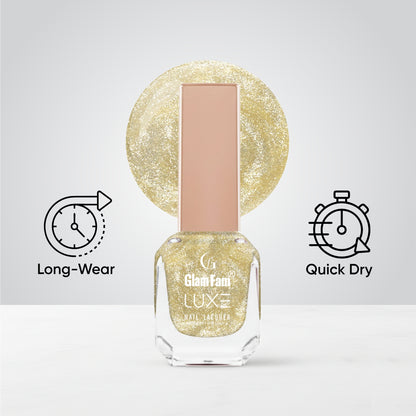 Luxe Nail Lacquer (Golden Glitz)