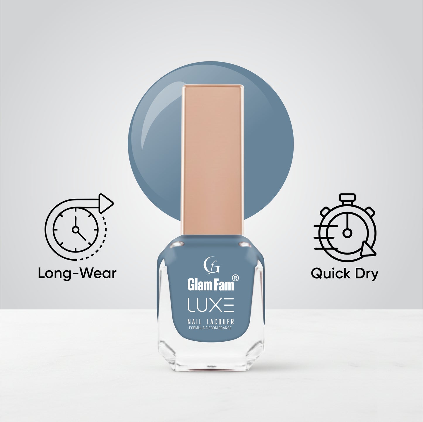 Luxe Nail Lacquer (Ash Grey)