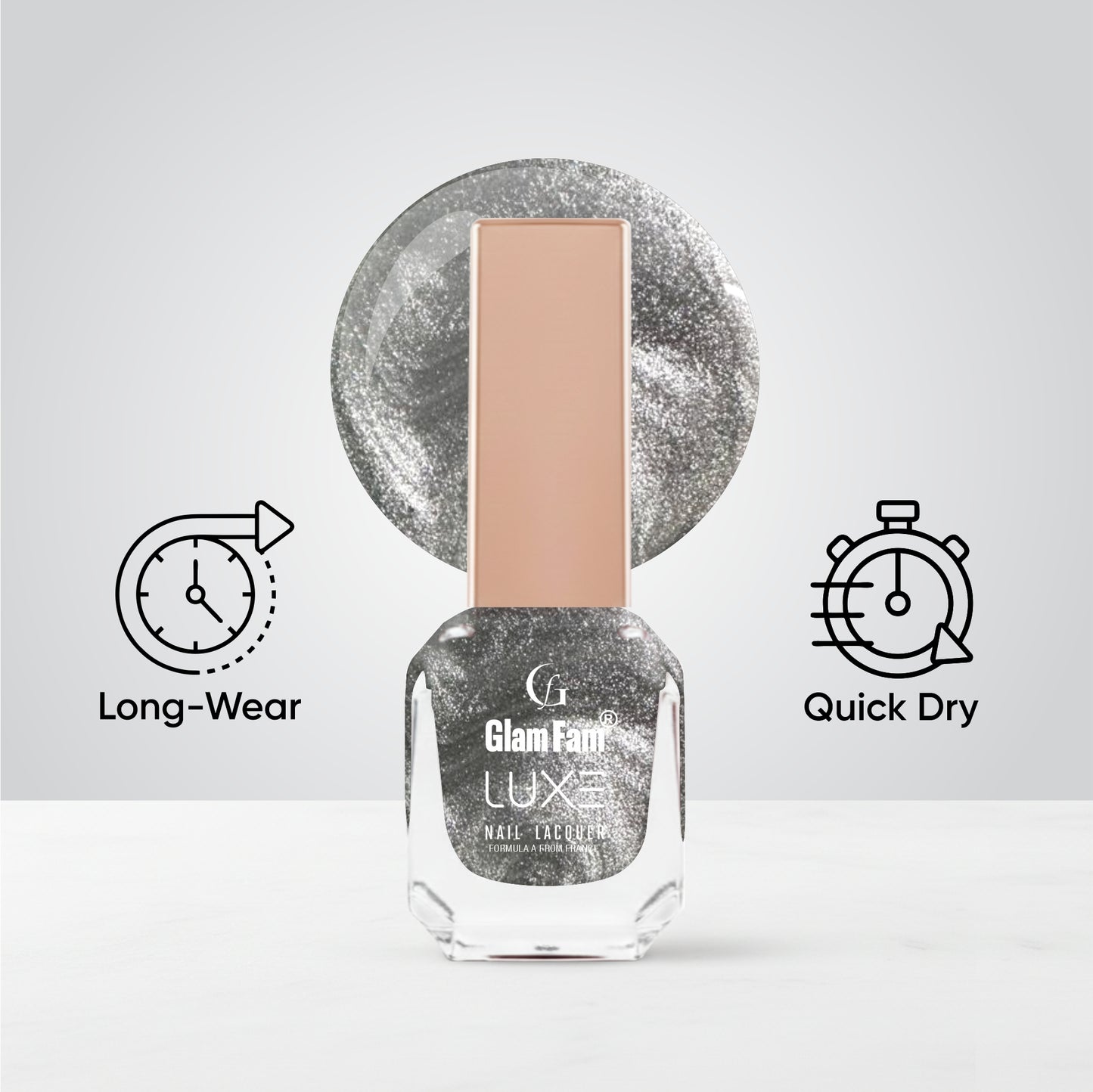 Luxe Nail Lacquer (Metallic Silver)