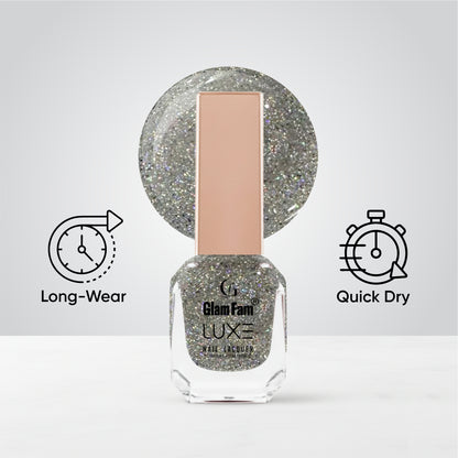 Luxe Nail Lacquer (Holo Silver)