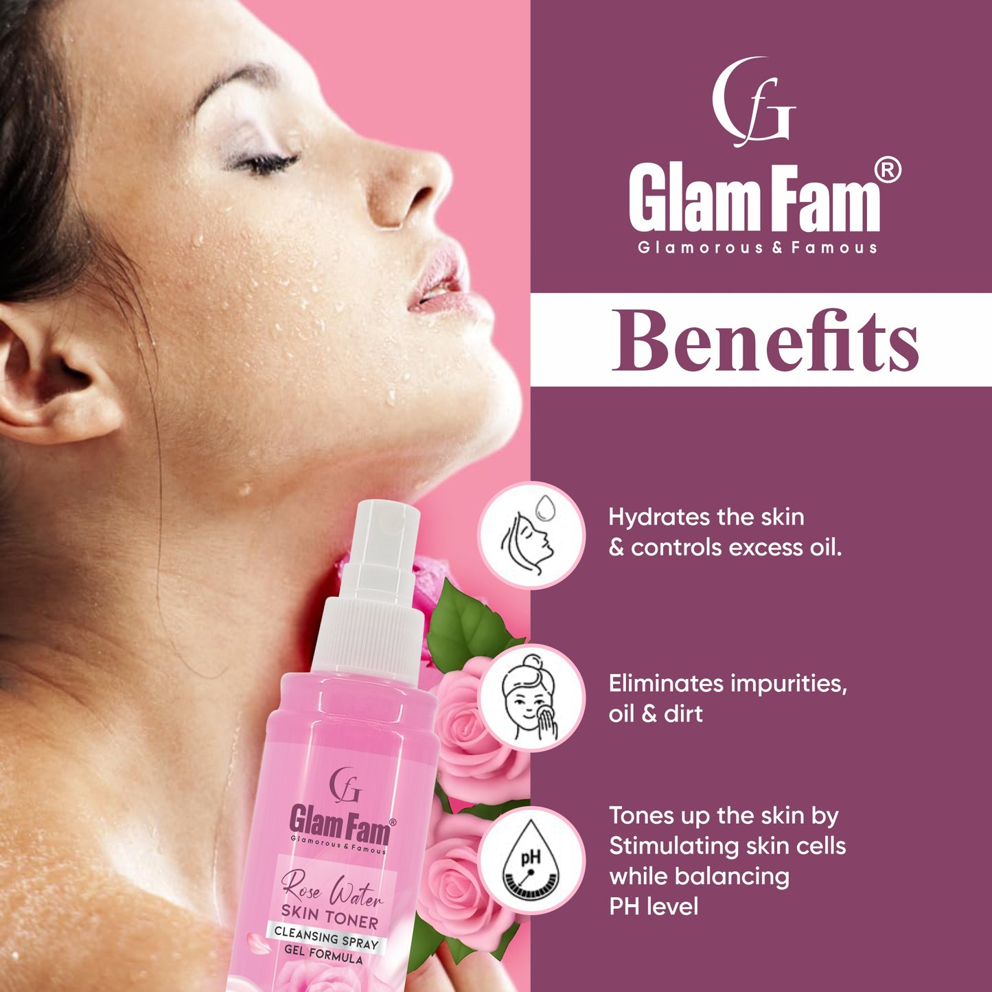 Glam Fam Rose Water Skin Toner