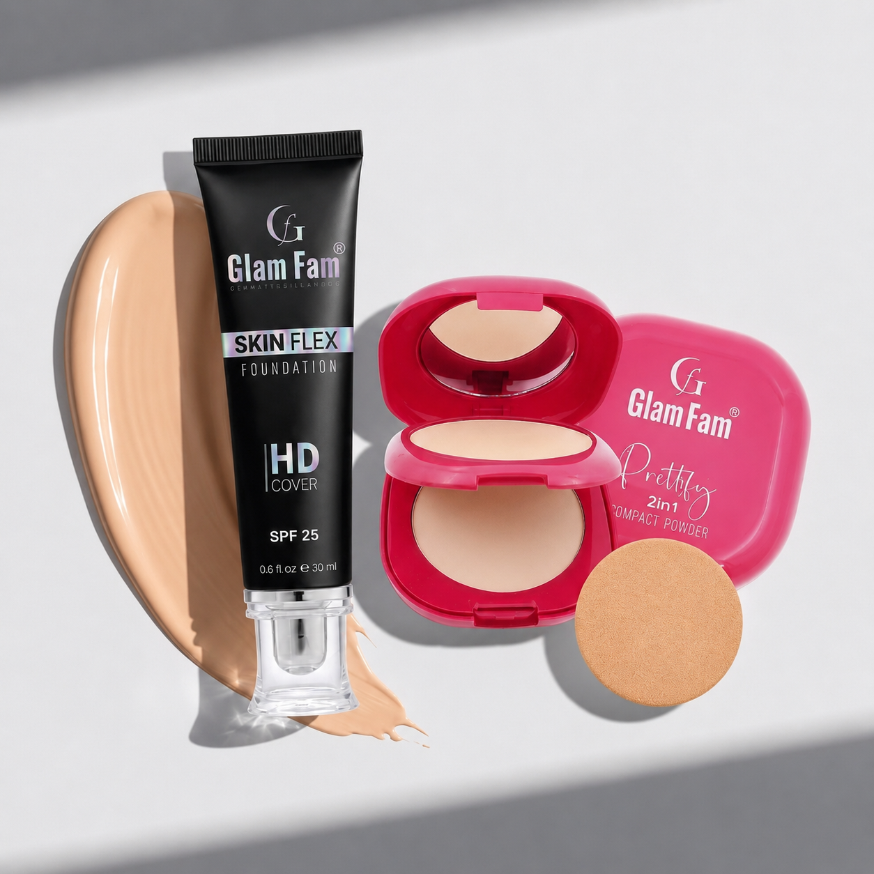 Skin Flex Foundation + Pretty 2in1 Compact Powder Kit (Pack Of 2)