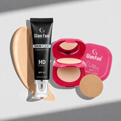 Skin Flex Foundation + Pretty 2in1 Compact Powder Kit (Pack Of 2)