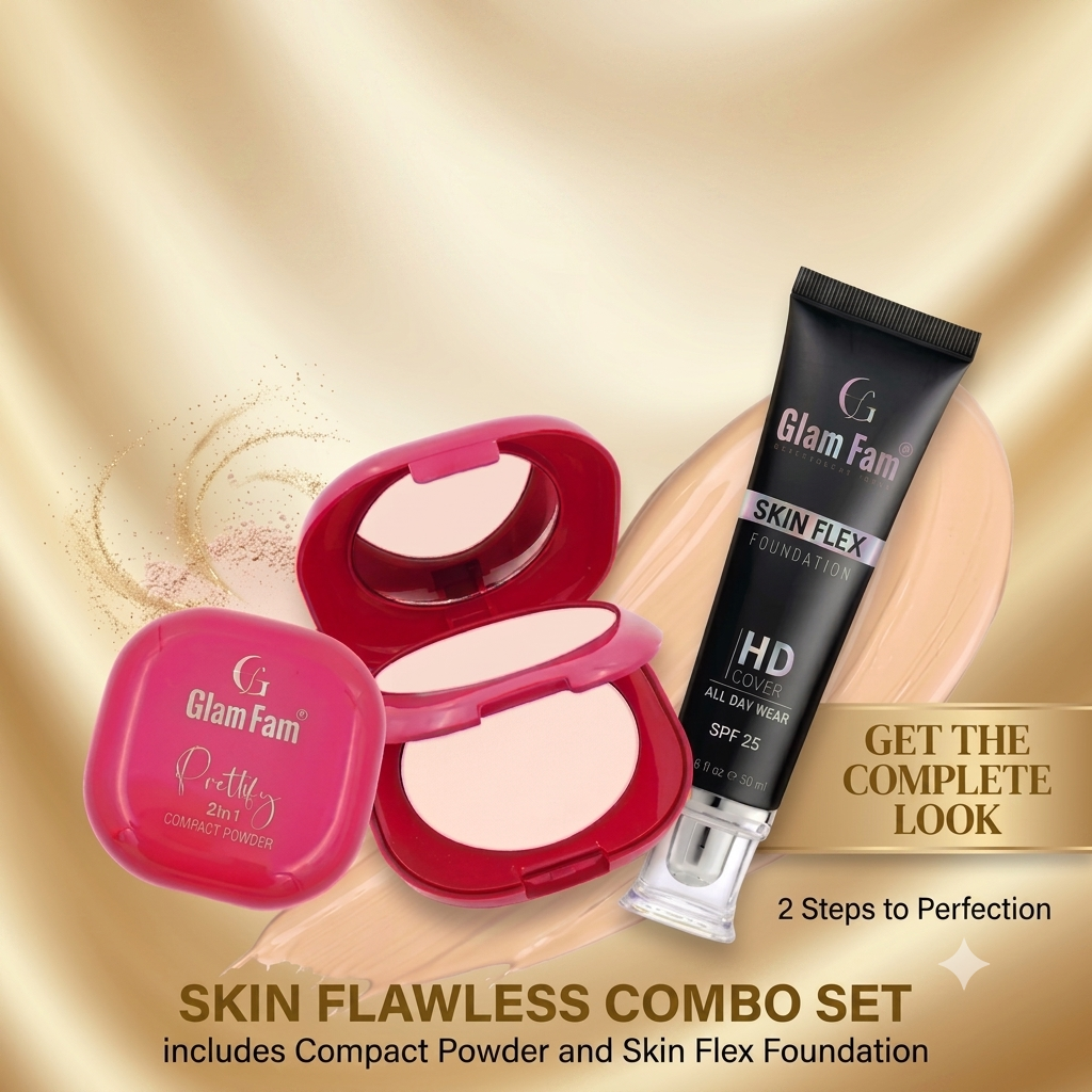 Skin Flex Foundation + Pretty 2in1 Compact Powder Kit (Pack Of 2)