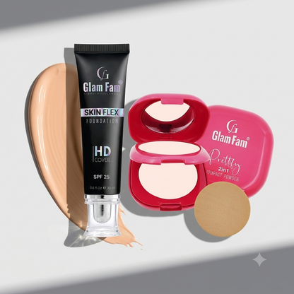 Skin Flex Foundation + Pretty 2in1 Compact Powder Kit (Pack Of 2)