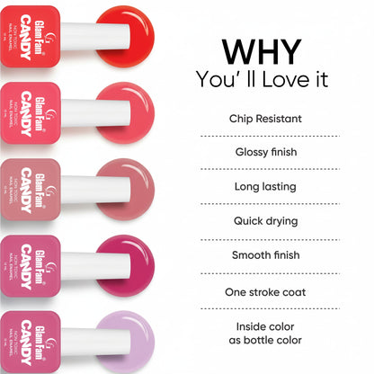 CANDY NAIL POLISH (Flaming Red)