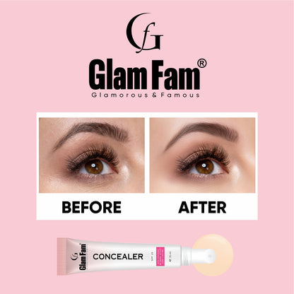 Glam Fam Concealer, SPF 25, High Coverage, No Mask Effect, Long-Lasting, 15 ml (Warm Sand, 15 ml)