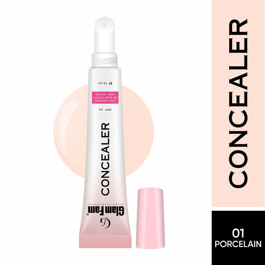 Glam Fam Concealer, SPF 25, High Coverage, No Mask Effect, Long-Lasting, 15 ml (Warm Sand, 15 ml)