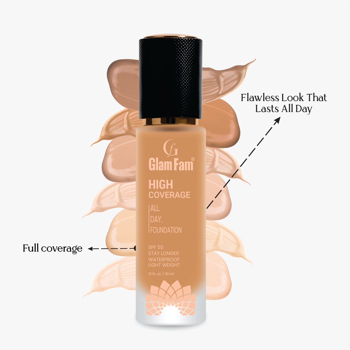 GLAMFAM HIGH COVERAGE FOUNDATION (PORCELAIN-01)