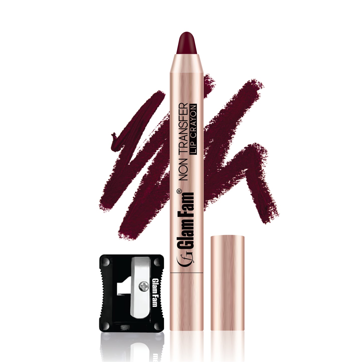 Lip Crayon Lipstick – Gold Edition (Maroon Charm)