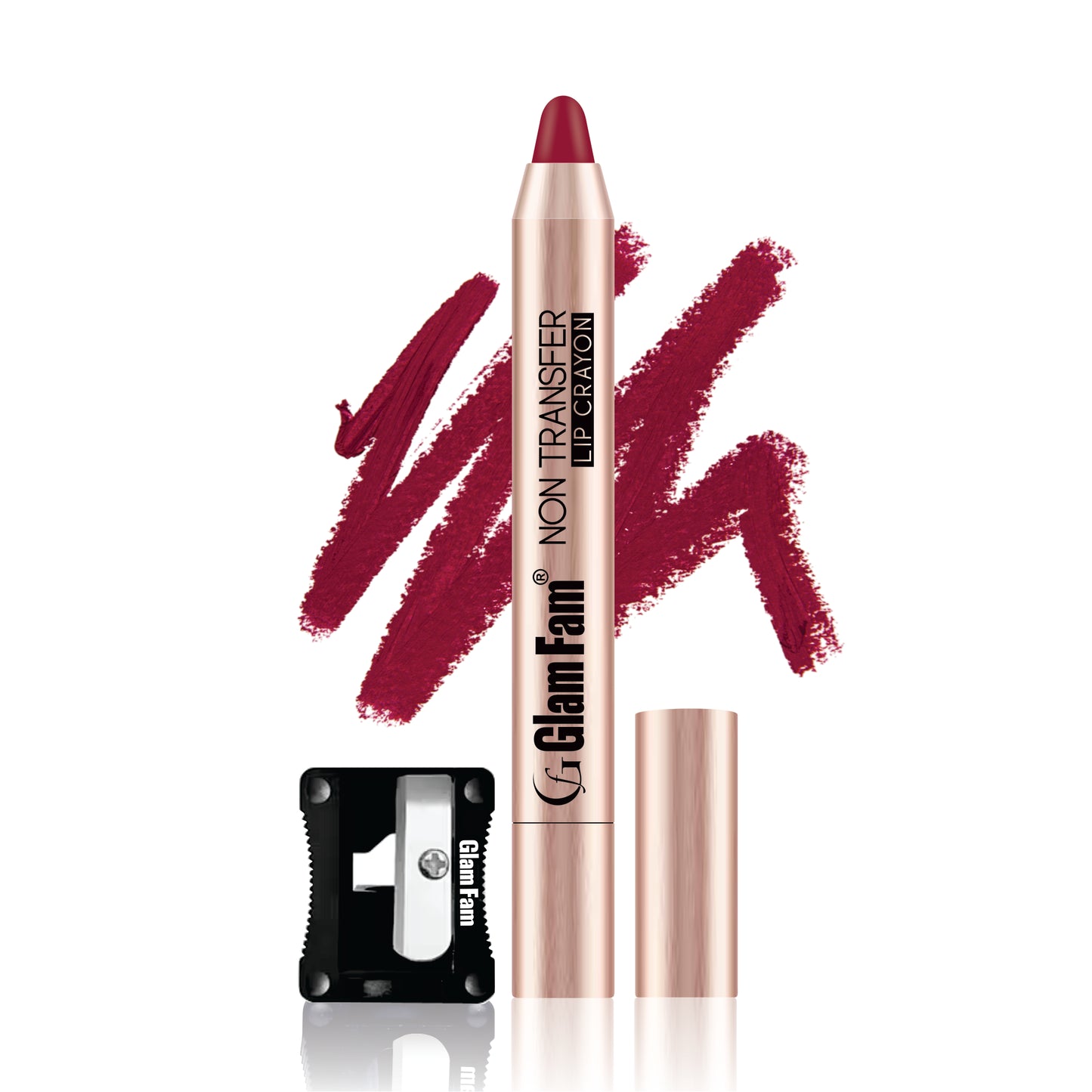 Lip Crayon Lipstick – Gold Edition (Magenta)